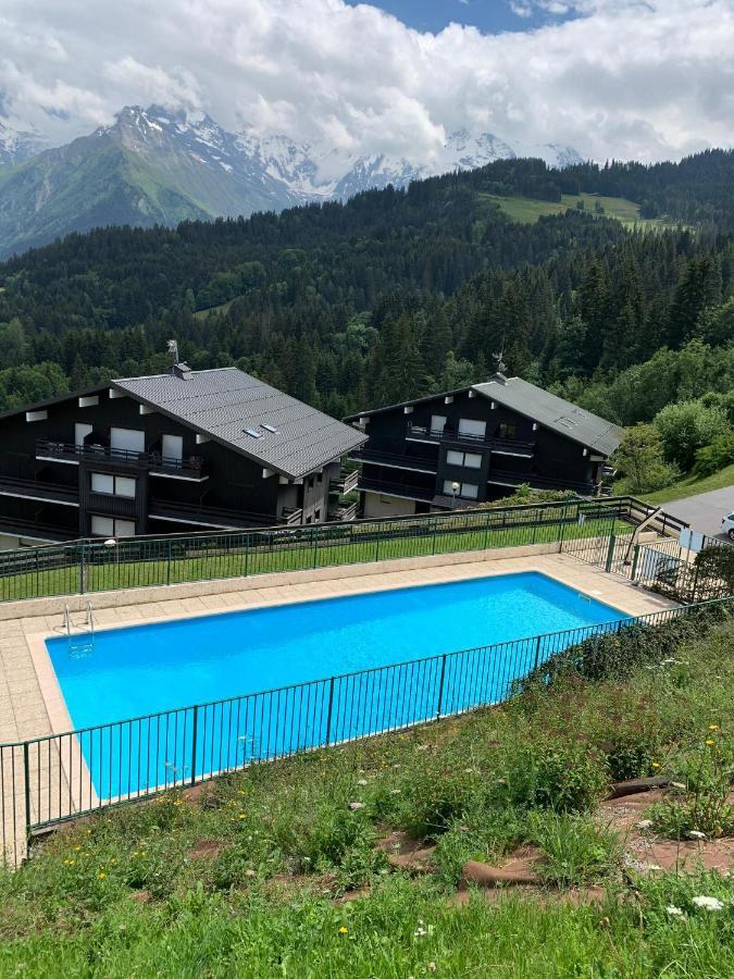Studio Turquoise quartier Grattague vue MontBlanc Saint-Gervais-les-Bains Esterno foto