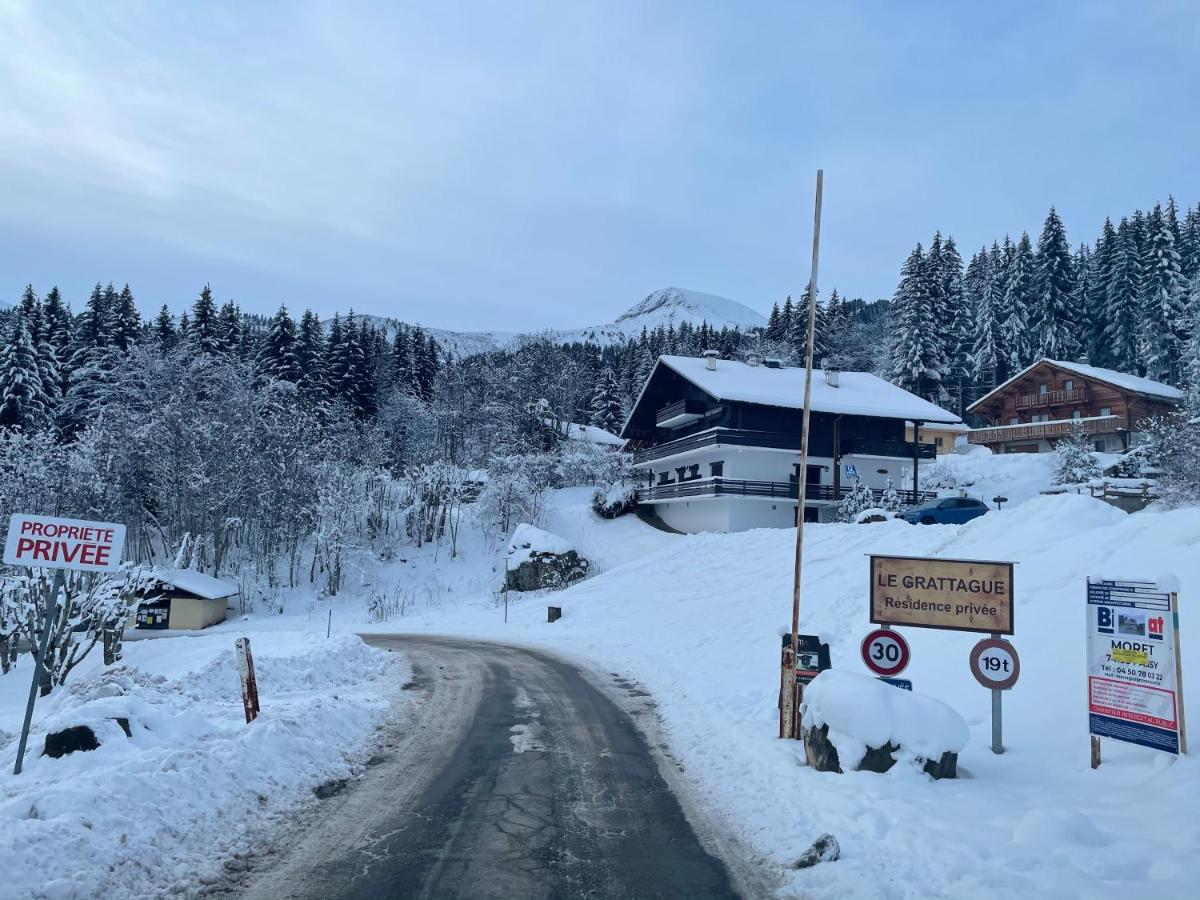 Studio Turquoise quartier Grattague vue MontBlanc Saint-Gervais-les-Bains Esterno foto